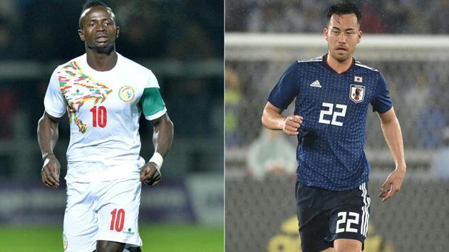 Senegal forward Sadio Mane (L) and Japan defender Maya Yoshida (R) will the key players when the two teams clash at Ekaterinburg for a Group H match of the FIFA World Cup 2018 on Sunday.(AFP)
