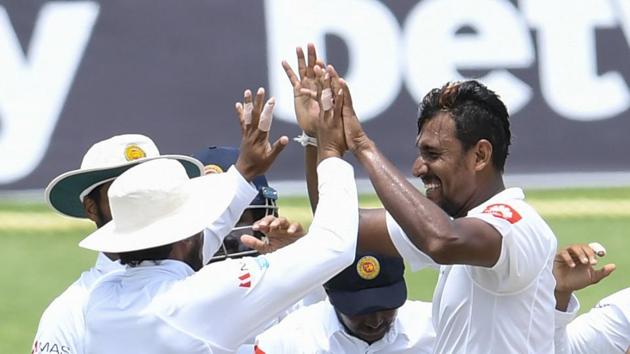 Suranga Lakmal will be Sri Lanka’s 16th Test captain as Sri Lanka aim to square the three-Test series in the Pink Ball Test in Barbados.(AFP)