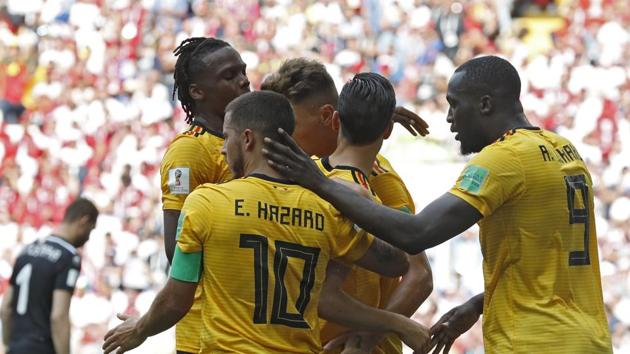 Lukaku joined Hazard as the duo scored two goals apiece. (AP)