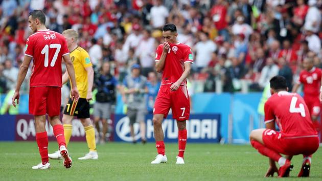 The win has almost knocked Tunisia out of the competition while for Belgium, they are all but through to the next round. (REUTERS)