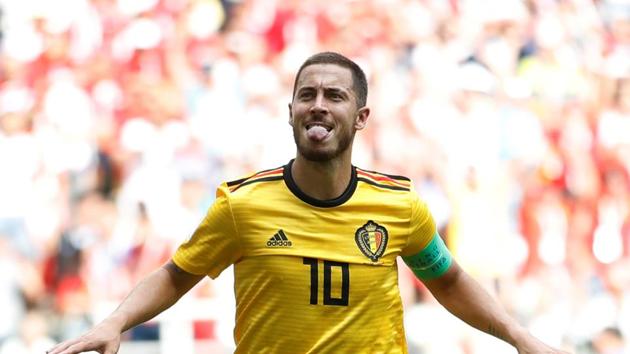 Eden Hazard gave Belgium a great start as he converted a penalty in the sixth minute to put Belgium ahead. (REUTERS)