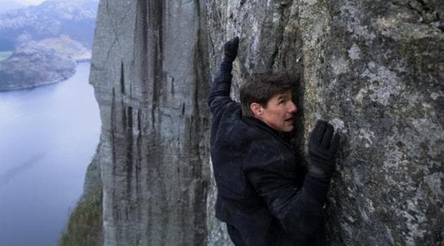 Tom Cruise in a still from Mission: Impossible.