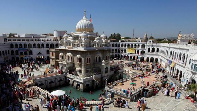 A view of Gurdwara Panja Sahib at Hasan Abdala near Rawalpindi in Pakistan.(Reuters File) A view of Gurdwara Panja Sahib at Hasan Abdala near Rawalpindi in Pakistan.(Reuters File)