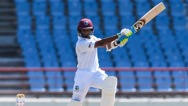 Shane Dowrich’s rich vein of form continued on his home ground Saturday at the Kensington Oval vs Sri Lanka in the final Test. (AFP) Shane Dowrich’s rich vein of form continued on his home ground Saturday at the Kensington Oval vs Sri Lanka in the final Test. (AFP)