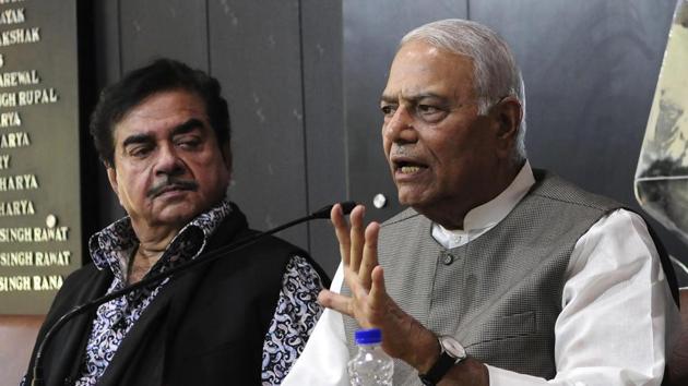 A file photo of BJP MP Shatrughan Sinha and former Union minister Yashwant Sinha at a press conference at Chandigarh Press Club on May 20, 2018.(HT File Photo) A file photo of BJP MP Shatrughan Sinha and former Union minister Yashwant Sinha at a press conference at Chandigarh Press Club on May 20, 2018.(HT File Photo)