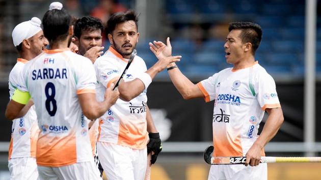The India men’s hockey team has secured wins over Pakistan and Argentina in the ongoing Champions Trophy.(Hockey India/Frank Uijlenbroek)
