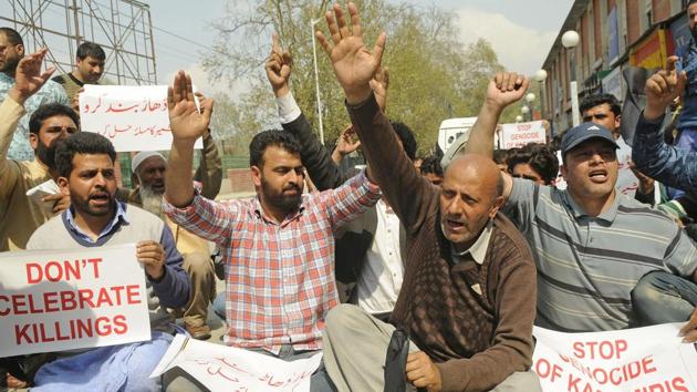 Independent MLA Engineer Rashid was detained in Srinagar on Monday when he took out a protest march to the secretariat against civilian killings and threats to Kashmiri journalists. Police intercepted the march and took Engineer Rashid and his supporters into preventive custody. (Waseem Andrabi / HT File) Independent MLA Engineer Rashid was detained in Srinagar on Monday when he took out a protest march to the secretariat against civilian killings and threats to Kashmiri journalists. Police intercepted the march and took Engineer Rashid and his supporters into preventive custody. (Waseem Andrabi / HT File)