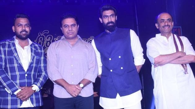 KT Rama Rao and Rana Daggubati were present at Ee Nagariniki Emaindi pre release event. KT Rama Rao and Rana Daggubati were present at Ee Nagariniki Emaindi pre release event.
