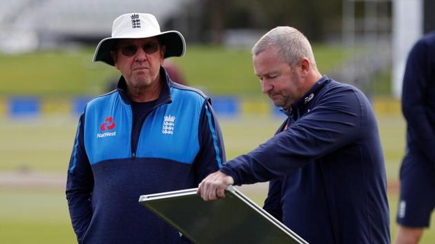 Trevor Bayliss (L) has backed his assistant Paul Farbrace to take over as England cricket team’s head coach from the end of next summer.(REUTERS)