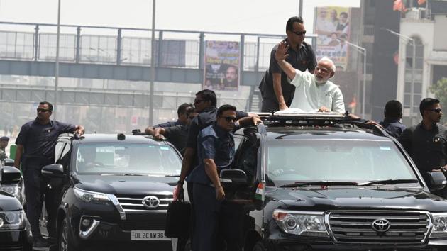 How does security personnel ensure PM Modi's security at the mega