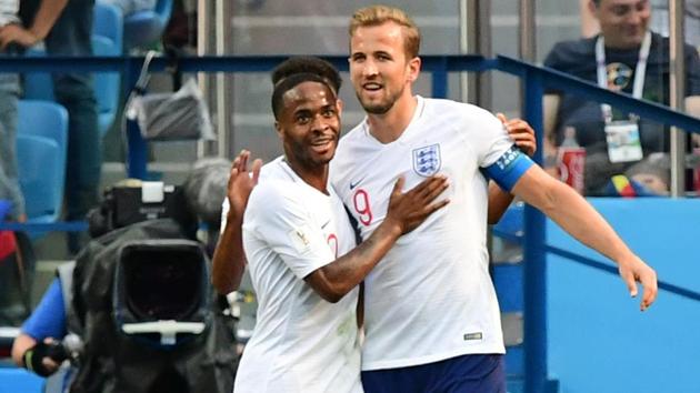 Harry Kane’s (R) England have won both their games (against Tunisia and Panama) so far in FIFA World Cup 2018.(AFP)