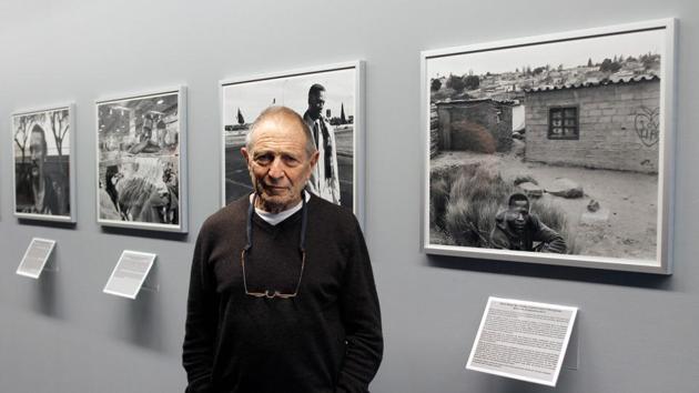 South African photographer David Goldblatt poses at the Henri Cartier-Bresson Foundation in Paris. (AFP) South African photographer David Goldblatt poses at the Henri Cartier-Bresson Foundation in Paris. (AFP)