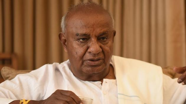 File photo of Janata Dal (Secular) leader and former prime minister HD Deve Gowda. (Arijit Sen/HT Photo) File photo of Janata Dal (Secular) leader and former prime minister HD Deve Gowda. (Arijit Sen/HT Photo)