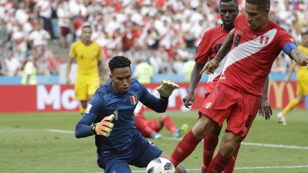 Peru's Paolo Guerrero scored his team’s second goal. (AP) Peru's Paolo Guerrero scored his team’s second goal. (AP)