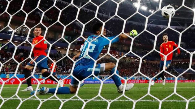 Spain earned a last-gasp 2-2 draw vs Morocco in their FIFA World Cup 2018 Group B match at the Kaliningrad Stadium, Kaliningrad, Russia on June 25, 2018. (REUTERS)