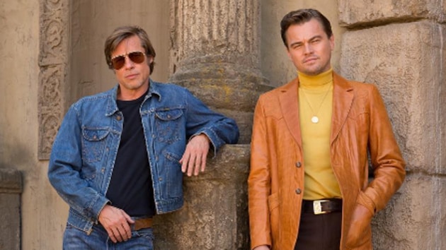 The first look image unites both Leonardo DiCaprio and Brad Pitt with Tarantino, who has directed them in Django Unchained and Inglourious Basterds respectively.