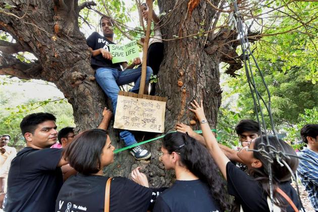 Delhiites come together against government’s decision to chop down 17,000 trees in the Capital. Delhiites come together against government’s decision to chop down 17,000 trees in the Capital.