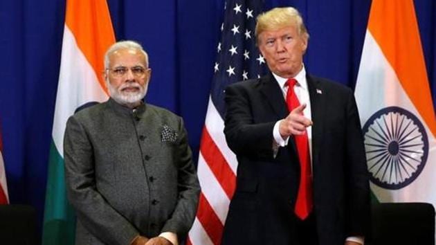 A file photo of US President Donald Trump with India's Prime Minister Narendra Modi in Manila, Philippines November 13, 2017.(Reuters)