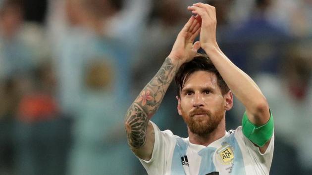 Lionel Messi’s Argentina beat Nigeria 2-1 to qualify for the pre-quarterfinals of FIFA World Cup 2018.(REUTERS)