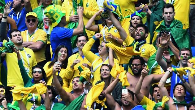 The Brazil fans were happy with their team’s show. (Utpaal Sorkkar ) 
