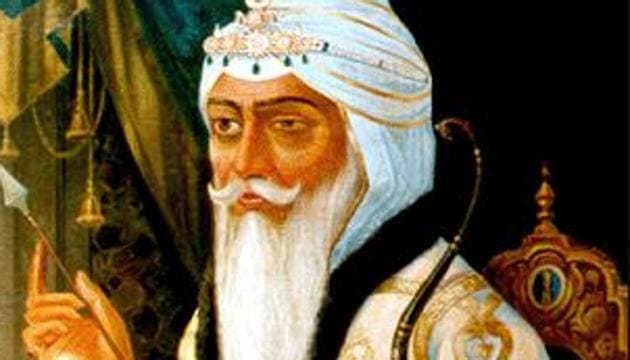 A painting of Maharaja Ranjit Singh by Leopold Massard.(HT File)