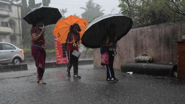 Heavy rain in pcmc in Pune, India, on Thursday, June 21, 2018.(HT Photo)