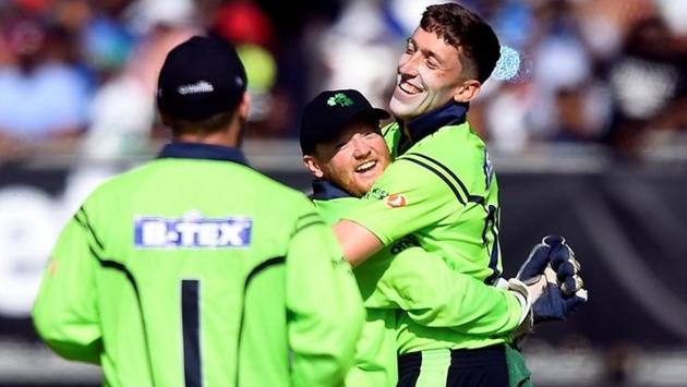 Chase celebrates taking a big wicket. (REUTERS)