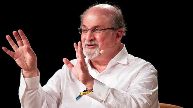 The writer Salman Rushdie interviewed during Heartland Festival in Kvaerndrup. (REUTERS) The writer Salman Rushdie interviewed during Heartland Festival in Kvaerndrup. (REUTERS)