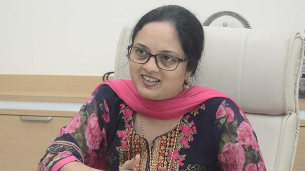 Swati Mujumdar at Symbiosis Kiwale campus on Tuesday. (Ravindra Joshi/HT PHOTO) Swati Mujumdar at Symbiosis Kiwale campus on Tuesday. (Ravindra Joshi/HT PHOTO)