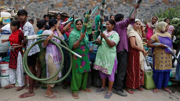 India’s water consumption is projected to touch 843 billion cubic meters (bcm) by 2025 against the current availability of 695 bcm. By 2050, the country will need 1,180 bcm of water, and at the same time groundwater is being depleted at unsustainable rates, a Niti Aayog report said. Almost every sector is dependent on water, especially agriculture, which sustains two-thirds of India’s population. (Adnan Abidi / REUTERS)
