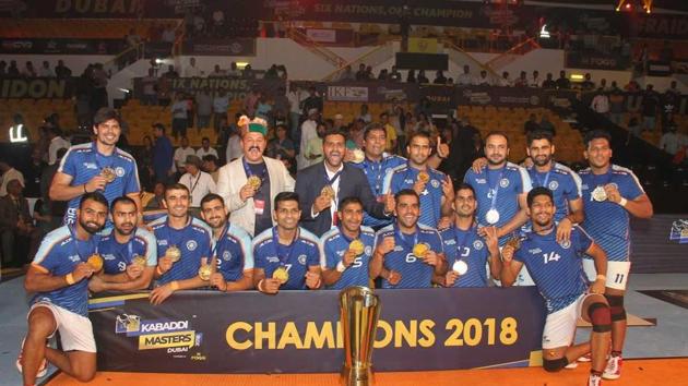 India won the Kabaddi Masters final against Iran 44-26.(HT Photo)