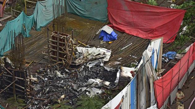 Senior officials from the Airports Authority of India (AAI) said the plane crashed around four nautical miles away from the landing site (aerodrome), as it could not maintain the height while landing, but denied it was flying dangerously low.(Vijayanand Gupta/HT Photo) Senior officials from the Airports Authority of India (AAI) said the plane crashed around four nautical miles away from the landing site (aerodrome), as it could not maintain the height while landing, but denied it was flying dangerously low.(Vijayanand Gupta/HT Photo)