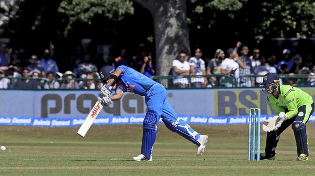 Virat Kohli bats during the 2nd T20 vs. Ireland. (AP) Virat Kohli bats during the 2nd T20 vs. Ireland. (AP)
