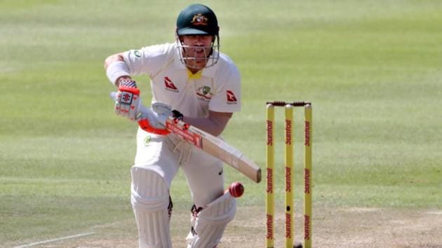 David Warner scored just one run on his return to competitive cricket on Saturday.(Reuters)