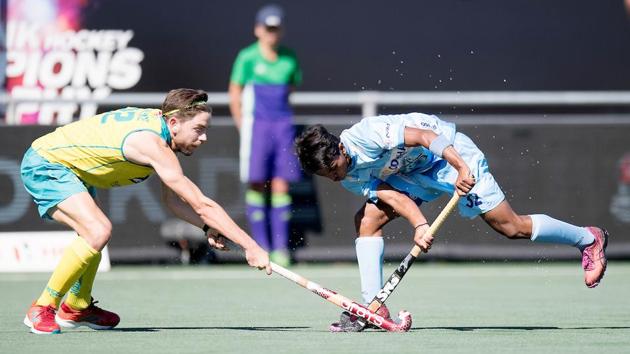 Vivek Prasad equalised for India in the 42nd minute. (Frank Uijlenbroek) Vivek Prasad equalised for India in the 42nd minute. (Frank Uijlenbroek)