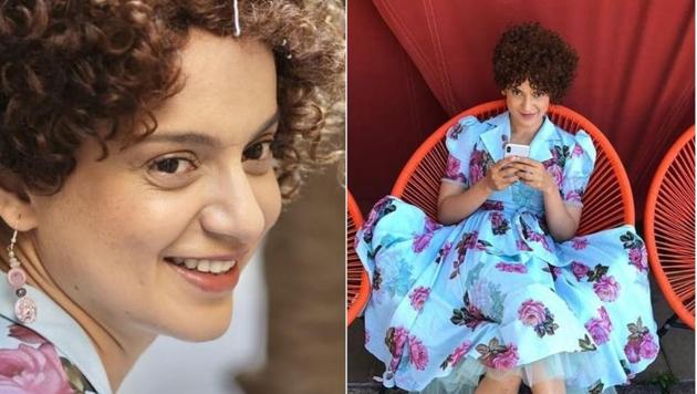 Kangana Ranaut on the sets of Mental Hai Kya in London.(Instagram)