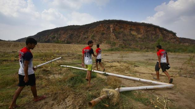 The only setback has been the Gurugram forest department’s takeover of their field in April 2018, claiming the land was protected forest area. A strike by 100 players, promises of returning the land followed, but they’ve since had to develop another playing field. The village claims that land was panchayat property and its use was authorised by it. (Raj K Raj / HT Photo) The only setback has been the Gurugram forest department’s takeover of their field in April 2018, claiming the land was protected forest area. A strike by 100 players, promises of returning the land followed, but they’ve since had to develop another playing field. The village claims that land was panchayat property and its use was authorised by it. (Raj K Raj / HT Photo)