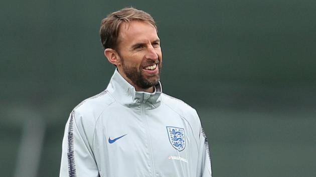 England Coach Gareth Southgate attends a training session. (REUTERS) England Coach Gareth Southgate attends a training session. (REUTERS)