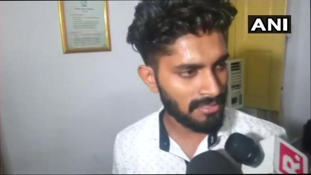 Bhanswara MLA Dhan Singh Rawat’s son Rajveer Rawat on Tuesday appeared before police and apologised for his road rage.(ANI Photo)