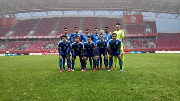 The India U-16 football team lost to China in a four-nation meet on Tuesday.(AIFF)
