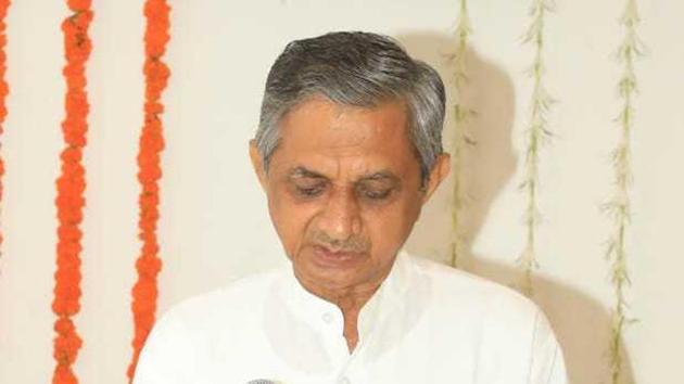 Veteran Gujarat Congress politician Kunvarji Bavaliya.(HT Photo)