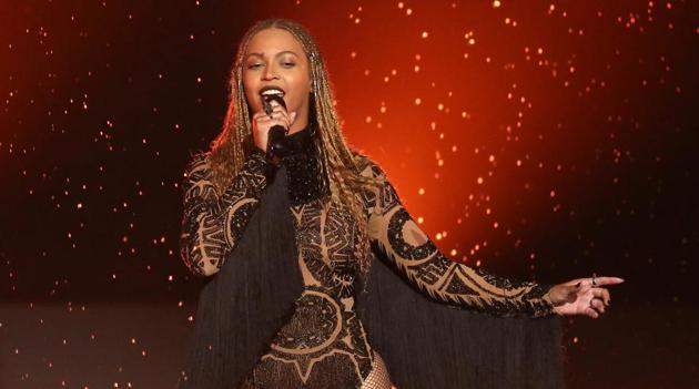 Beyonce had to be rescued by an emergency ladder when her concert stage malfunctioned. (AP) Beyonce had to be rescued by an emergency ladder when her concert stage malfunctioned. (AP)