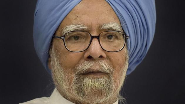 Former prime minister Manmohan Singh during a book launch in New Delhi.(PTI File Photo)
