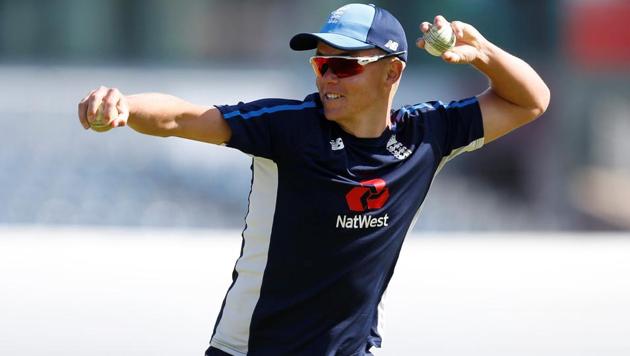 England's Sam Curran during nets at Old Trafford, Manchester, ahead of the India game.(Reuters)