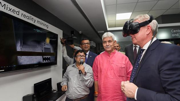 Ericsson CEO, Borje Ekholm at the inauguration of Centre for Excellence and Innovation Lab For 5G at IIT New Delhi. In a bid to stimulate the 5G ecosystem in India, the Swedish telecommunications company on Tuesday formally launched the country’s first Centre of Excellence and Innovation Lab for 5G. (PTI)