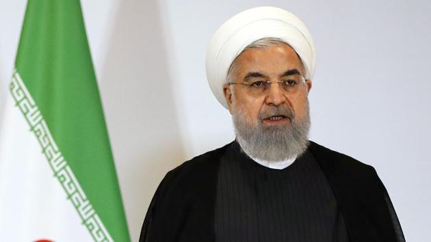 Hassan Rouhani, Iran's president, speaks during a news conference in Bern, Switzerland, on Tuesday, July 3. (Stefan Wermuth/Bloomberg) Hassan Rouhani, Iran's president, speaks during a news conference in Bern, Switzerland, on Tuesday, July 3. (Stefan Wermuth/Bloomberg)