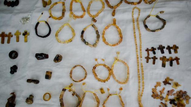 Amber, jade, timber and gold are also “major drivers” of the conflict in northern Myanmar, says Hanna Hindstrom from monitoring group Global Witness. Without sourcing responsibly, any company trading Myanmar amber “could be causing or contributing to a range of harms including conflict and human rights abuses”, she adds. (Ye Aung Thu / AFP) 