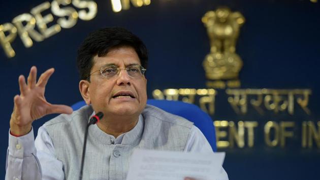 Goyal clarified that no proposal was put forth to create a bad bank to deal with the rising NPAs, adding that independent AMCs and steering committees would be set up for faster resolution of bad loans in the banking system.(PTI Photo) Goyal clarified that no proposal was put forth to create a bad bank to deal with the rising NPAs, adding that independent AMCs and steering committees would be set up for faster resolution of bad loans in the banking system.(PTI Photo)