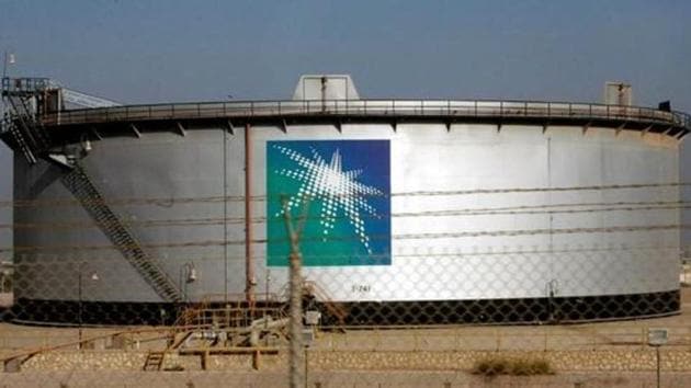An oil tank at the Saudi Aramco headquarters at Damam city. (Reuters File Photo) An oil tank at the Saudi Aramco headquarters at Damam city. (Reuters File Photo)