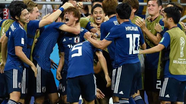 Japan was the most successful Asian team in FIFA World Cup 2018 as they were eliminated in the Round of 16.(AFP)